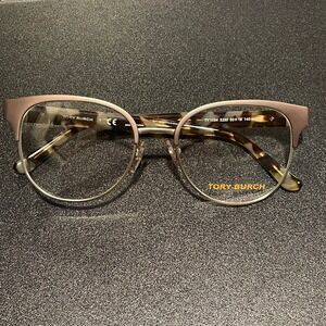 Tory Burch TY1054 3230 50 18 140 Brown Tortoise Rose Silver Glasses Frames Women
